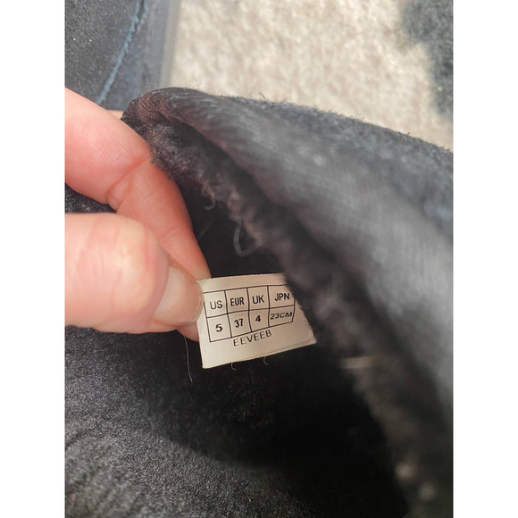 Black short boots with faux fur lining, size 5 - Picture 7 of 8